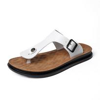 Men's Flip Flops Casual Beach Slippers Plus Size Fashion Flip-Flop Slippers 38 balta