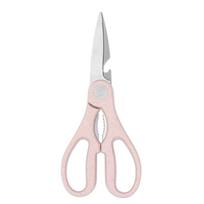 3 In1 Multi Shear  Travel Barbecue Tool Stainless Steel Household Meat Bone Kitchen Scissors With Nutcracker Beer Bottle Opener rožinė
