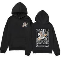 Vyriški Luffy ilgomis rankovėmis megztiniai Anime Gear 5 Vintažiniai džemperiai Japoniška rankove su gobtuvu Unisex Mados tendencija 2024 S