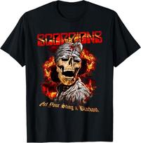 Official Scorpions Blackout Skull T-Shirt XL