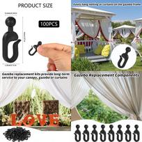 Multipurpose Gazebo Fasteners 100pcs Plastic Hooks Discreet Mounting Solution For Awning Curtains Hotels And Home Use X3UC China Mainland