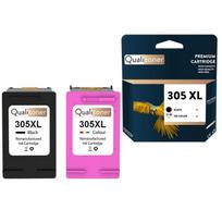 2 Cartridges 305 XXL compatible for HP 305 XL 305XL Black + Color (3YM62AE + 3YM63AE) for Deskjet 1210 1212 1255 2710 2720 2721 2