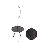 Sulankstomas apvalus stalas lauko veiklai - Patogūs ir universalūs baldai stovyklavimui black with stand