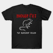 Men Black Print T-shirt Mouse Rat No-Cut Transfer Paper Print Cotton Tshirt 3XL juoda