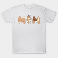 Men Black Print T-shirt Family Matching Christmas Bluey Fan M0210 No-Cut Transfer Paper Print Cotton Tshirt M balta
