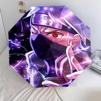 Kakashi Hatake Naruto pattern, automatic folding umbrella, portable and foldable design, 8 ribs, a Christmas or birthday gift. įvairiaspalvis