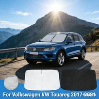 Volkswagen Touareg 2017 2018 2019 2020 2025 priekinio stiklo saulės skydelis Saulės gaudyklė Saulės skydelis Apsauga Sulankstomas Blokuoja UV spindulius Laikykite sidabras