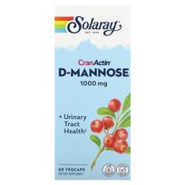 Solaray, D-mannose containing CranActin, urethral health, 60 vegetable capsules