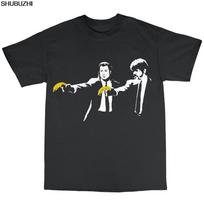 Banksy „Pulp Fiction“ įkvėpti marškinėliai Medvilniniai Banksy grafiti menininko trumpomis rankovėmis vyriški marškinėliai Viršūnės Vasaros Anime sbz1181 S