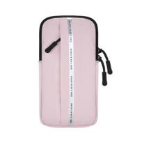 Sports Arm Phone Bag Waterproof Running Armband Gym Phone Pouch with 2 Zippered Pockets Reflective Strips for Outdoor Jogging