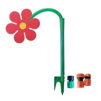 Dancing Flower Lawn Sprinkler Crazy Daisy Water Sprinkler 360-Degree Rotating Dancing Sunflower Sprinkler for Yard Garden Watering Dogs Kids Outdoor raudona