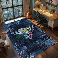 Carpet Gundam Large Area Non Slip Washable Rug Gamer Room Bedroom Home Decor 60x90cm