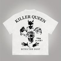 Anime JoJo 4 Yoshikage Kira Killer Queen Graphic Cotton Shirt Men 2026 Spring Summer Womens Harajuku Unisex Short Sleeve Tshirt S juoda