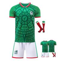 Meksikos Nacionalinės Komandos Futbolo Marškinėlių Rinkinys Pasaulio Taurės Gerbėjų Leidimas Trumpomis Rankovėmis Suaugusiems Raudonos Žalios Spalvos 120-130 CM