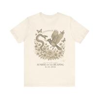 The Hunger Games Inspired Sunrise on The Reaping Tshirt 100 Cotton Floral Snake Bird Graphic Tee Movie Fans Tops L