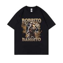 Italian Brainrot Bobrito Bandito Tshirts Capybara Funny Meme T Shirt Unisex Women Fashion Casual Humor Oversized Male Short Sleeve 2XL