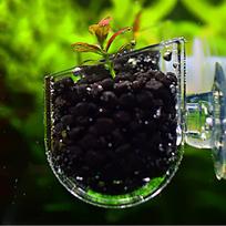 Naminių gyvūnėlių reikmenys Creative Aquarium Žuvų rezervuaras Stiklinis augalo puodelis Raudonas kirminų šėrimo konteinerio laikiklis