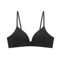 Spring and Summer New Sexy Girls Underwear Female French Non-steel Ring Bra Triangle Cup Gathered Bra S juoda