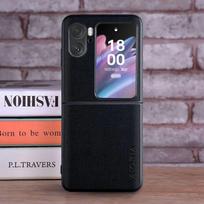 Dėklas, skirtas Oppo Find N2 Flip 5G coque Prabangios tekstilės Odinis minkštas kietas telefono dėklas, skirtas oppo find n2 Flip dėklas, capa Find N2 Flip juoda