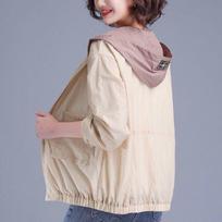 Women's Sunscreen Jacket Loose Plus Size 5XL white
