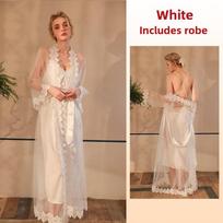 Petnešėlės Naktiniai Dvieilė Dalys Tinklelis Nėriniai Siuvinėti Ilgi Namų Drabužiai L beige