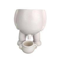 1pc Novel Ceramic Flower Potted Succulent Plant Wear-resistant Pot Creative Table Top Plant Display Pot Table Top Decoration