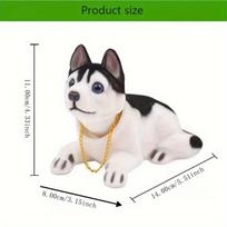Resin Car Decor Adorable Husky Dog Figurine Car Accessories