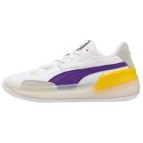 Puma Clyde Hardwood Patogūs Minkšti Patvarūs Kvėpuojantys Žemi Krepšinio Batai Unisex Kedai Balti 193663-09 42.5