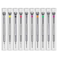 Stainless Steel Precision Screwdriver Set with Flat and Phillips Heads for Watches, Glasses, and Mobile Phones Green 2.0 Flathead