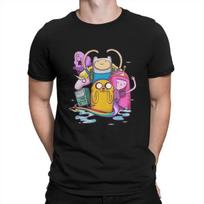 Adventure Cartoon Time Man T-Shirt Cotton Fashion T Shirt Original Streetwear New Trend Tops Tee#Color S juoda