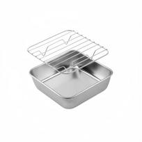 Stainless Steel Cake and Cookie Pan Set with Practical Cooling Rack Feature 15CM