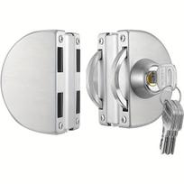 Tinka 1/2  stiklui, 10 mm iki 12 mm, Nerūdijančio plieno dvigubo varžto sukamasis slankiojantis prieigos kontrolės biuro stiklinių durų užraktas Single layer lock