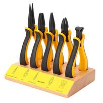 Jewelry Pliers Set Alloy Steel and Rubber 4 Inch Earring Craft Making Pliers Kit with Wooden Base