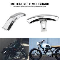 Universal Motorcycle Front wheel Fender Retro Black \Chrome Tire Position Mudguard Splash Guard For Honda CG125 GN125 Cafe Black Front