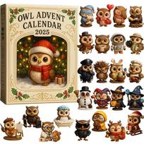 Advent Calendar 2025 2D Acrylic Ornaments 24 Days Christmas Countdown Calendar Xmas Surprise Gifts 10.24x7.09x1.18inch