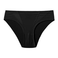 TERMEZT Women's Sexy Yoga Thong Ice Silk Seamless Sports Underpant Low-Rise Comfortable Fitness Panties S juoda