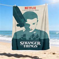 1pc Stranger Things Outdoor Flannel Blanket, Cozy & Warm Soft Te Playful Design, Napping Camping, 80x120cm