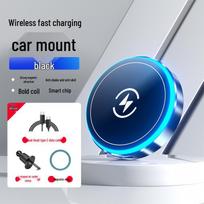 Magic Clip T2 Magnetinis aušinantis automobilinis telefono laikiklis ir belaidis įkroviklis gray