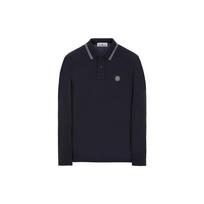 Stone Island Ss23 Kompaso rašto ilgomis rankovėmis polo marškinėliai Vyriški viršutiniai drabužiai Tamsiai mėlyna 10152SL18-A0020 S