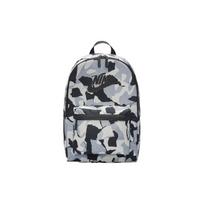 Nike Heritage Front Logo Print Fabric Backpack Unisex Backpacks Coal-Black Phantom-Gray-White Black DV6243-060 Coal Black/Phantom Gray White/Black
