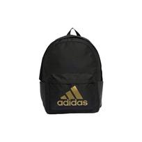 Adidas Classic ženklo spaudinio perdirbto poliesterio kuprinė Unisex kuprinės Juoda Auksinė IL5812 Black Gold