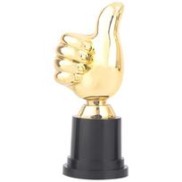 Thumbs Up Trophy Plastic Gold Trophies Encouragement Mini Victory Trophies Award Prizes for Home Desktop Decor