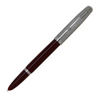 PARKER 51mm Burgundy CT Fountain Fine Nib Official Import Pen, (F), 2123499, Dual-Use (Converter/Converter),
