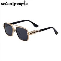 Steampunk Square Sunglasses Men  Luxury Brand Vintage Double Beam Punk Sun Glasses For Male Trendy Driving Shades UV400