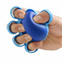 Hand Grip Strength Ball, Finger Training Exercise Ball, Power Hand Therapy Sport Massage Ball for Rehabilitation šviesiai pilka spalva