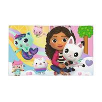 Gabbys Dollhouse Nordic Gabby Cat Pandy Paws Soft Face Towel Quick Dry Pool Bath Cotton Towels Absorbent W40*H60(CM)
