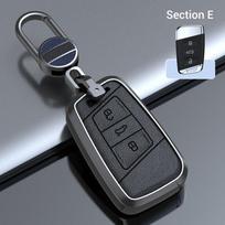 Cinko lydinio karvės odos automobilio nuotolinio rakto dėklas, skirtas VW Volkswagen Passat B8 Magotan, skirtas Skoda Kodiaq Superb A7 Smart Keyless