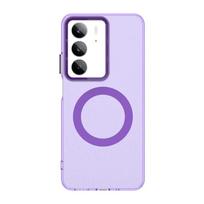 Dėklas Realme C75, Dangtelis Realme C75 Capas, Telefono nugarėlė, Belaidis įkrovimas, Žiedinis magnetinis matinis skaidrus dėklas OPPO Realme C75 For Realme C75 violetinė