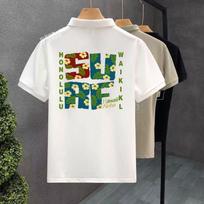 Men's Collared Polo Shirt Summer Trendy Handsome Short Sleeve Business Versatile Paul T-Shirt M balta