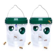 Drosophila spąstai Skraidyklių, vapsvų ir uodų gaudyklė Saulės LED skraidyklių spąstai Lauko vapsvų gaudyklė bitėms Geltonosios vapsvos 2 vnt. pakuotė (Žalias)